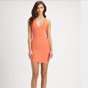 Peach BCBG Racerback Bandage Dress