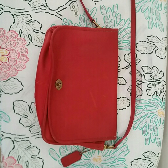 Red coach purse