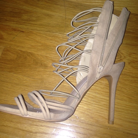 Nude Strappy Heels. SOLD!