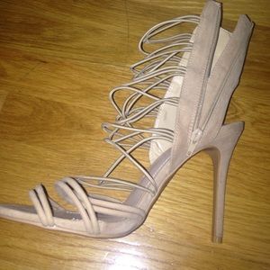 Nude Strappy Heels. SOLD!