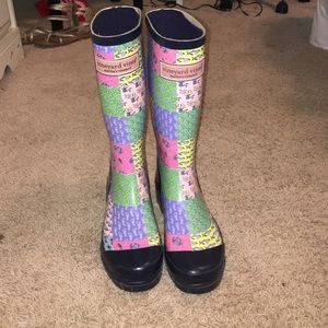 Women's Vineyard Vine Rain Boots, Size 8