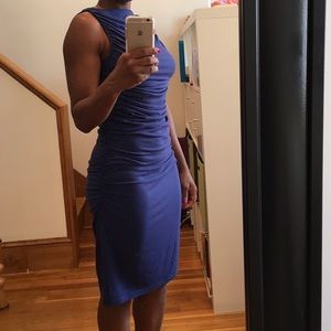 Susana Monaco Ruched Open-Back Dress L