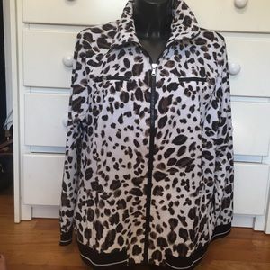 Cheetah Print Zip Up Jacket