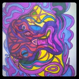 Hidden face abstract art