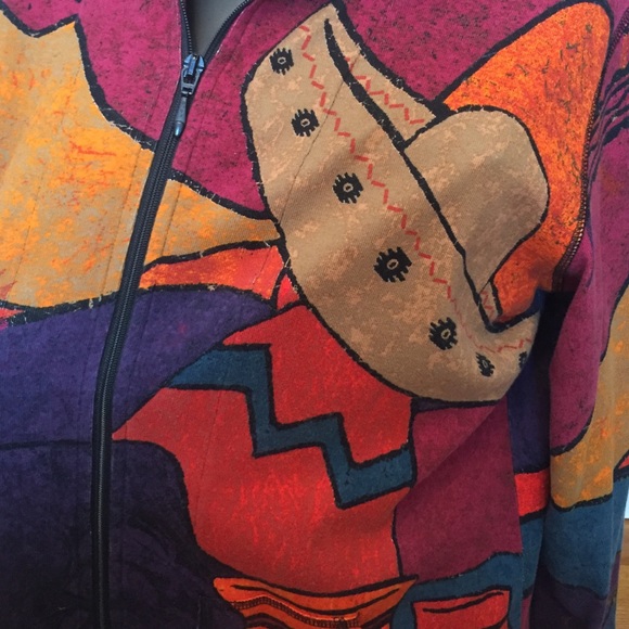 Colorful Zip Up Jacket - Picture 3 of 4