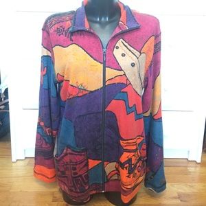 Colorful Zip Up Jacket