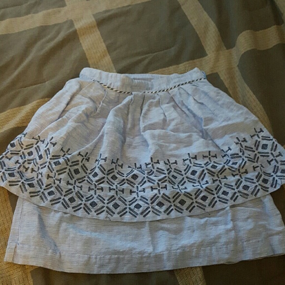 Anthropologie blue skirt