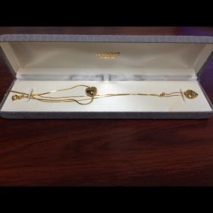 14K Gold Heart Necklace & Bracelet