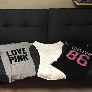Shirts- pink and H&M
