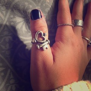 James Avery Key to my heart ring