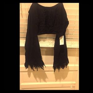 ‼️LOWEST PRICE Black Off the Shoulder Crop Top‼️