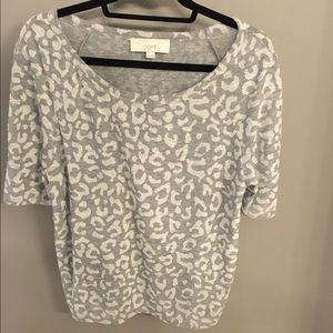 Ann Taylor Loft leopard print top Medium
