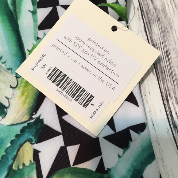 Mara Hoffman Aloe Green Rashguard - Small - Picture 3 of 3