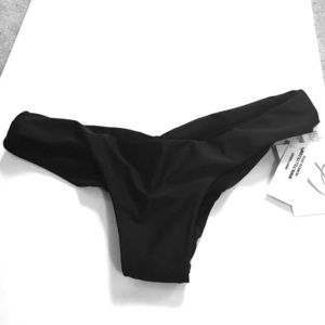 Cheeky black bathing suit bikini bottoms