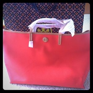NWT Tory Butch tote bag - poppy coral - Gorgeous