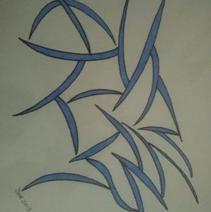 Abstract drawing on paper