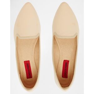 ASOS London Rebel Point Flat Shoes Nude NWT