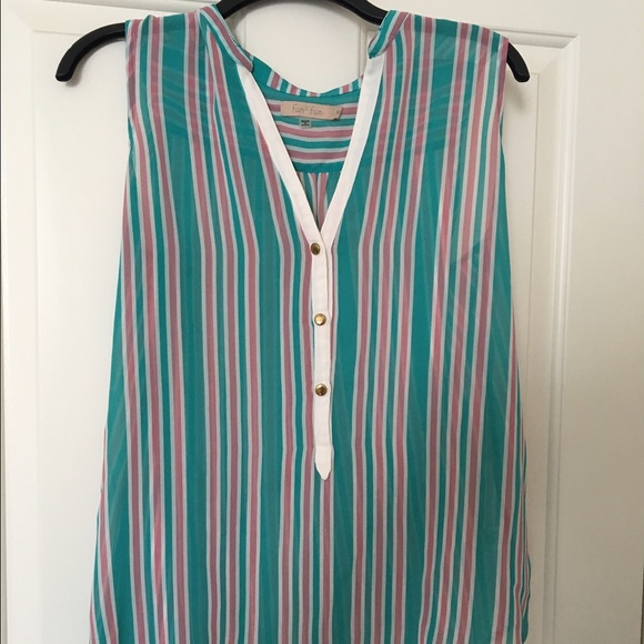 Sleeveless Striped top