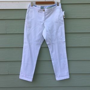 White ankle pants