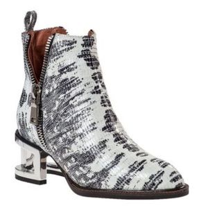 JEFFREY CAMPBELL Boone Ankle Boot Grey Snake