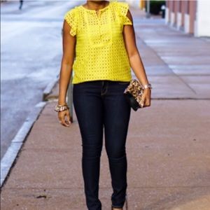 Banana republic eyelet top