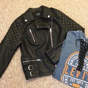 Topshop Leather Jacket (not sure im rdy to sell)