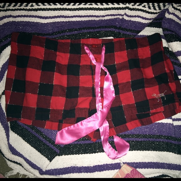 Victoria's Secret low waist flannel pj shorties