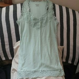 Lace v-neck racerback