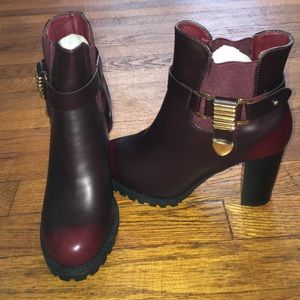 Stylish burgundy boots perfect for fall