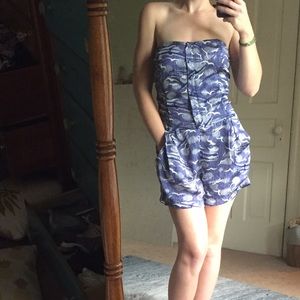 Medium GREYLIN strapless romper in blue!