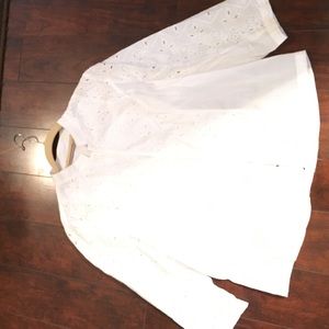 Cotton eyelet jacket