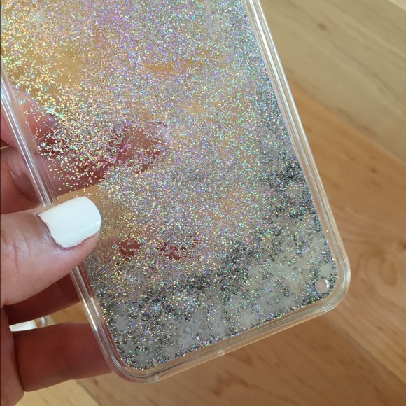 Silver Liquid Glitter iPhone 6/6 Plus case - Picture 2 of 3