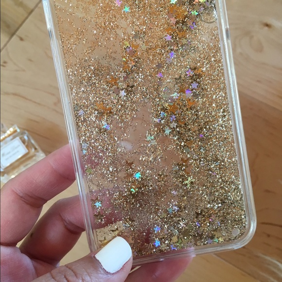 🆕 Gold Liquid Glitter iPhone 6 Plus Case - Picture 2 of 2