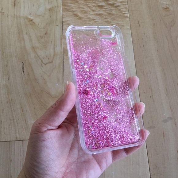 🆕 🎉 HP🎉 Pink Liquid Glitter iPhone 6, 6+ Case - Picture 3 of 3