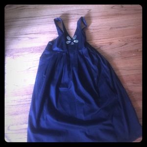 Black dress with sequin embroidery