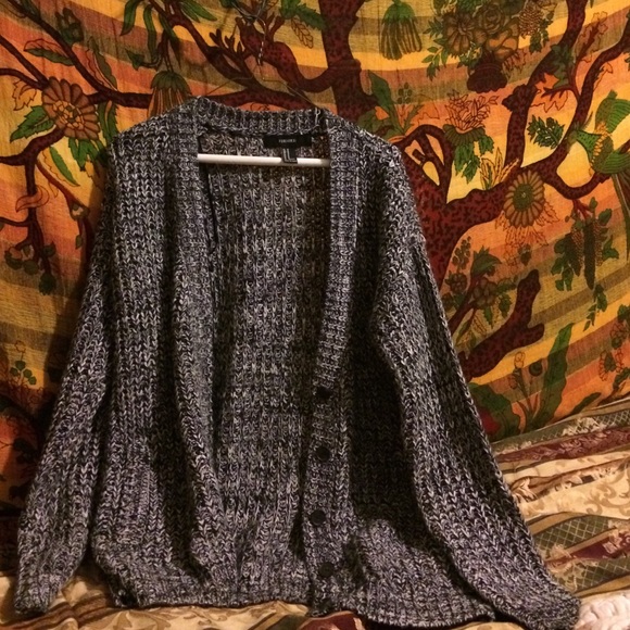 Forever 21 gray and black cardigan
