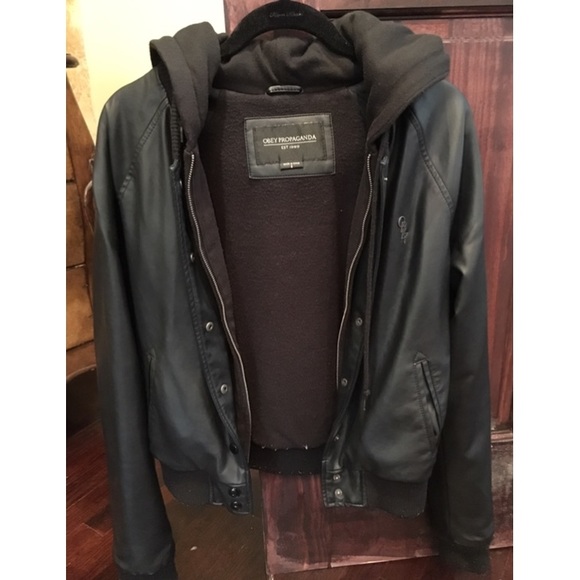 Urban Outfitters Obey Leather Jacket
