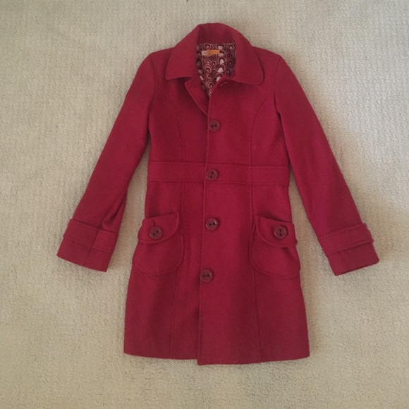 Red winter coat