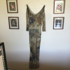 Roberta Cavalli long dress with open shoulders