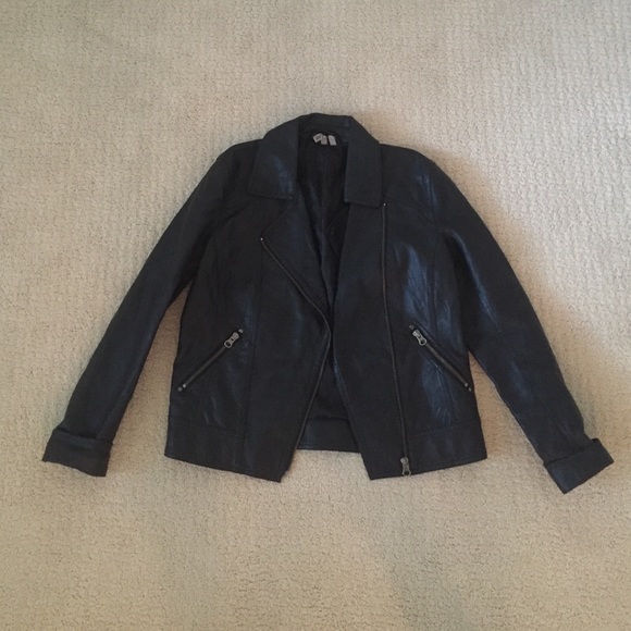 Black leather jacket