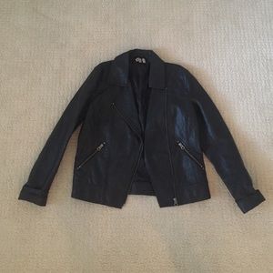 Black leather jacket