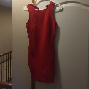 Red tight dress