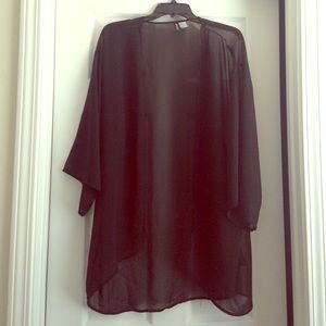 Sheer black cardigan