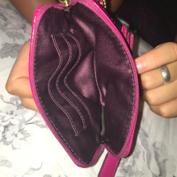 Pink and purple poppy wristlet - Picture 2 of 3