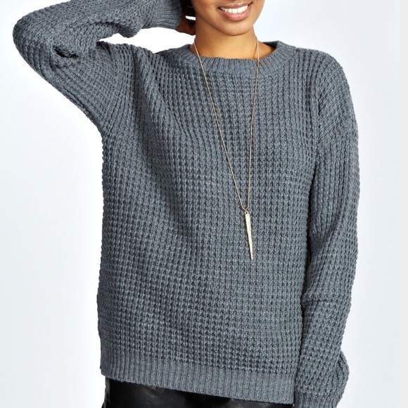 Gray Knit Sweater - Picture 2 of 3