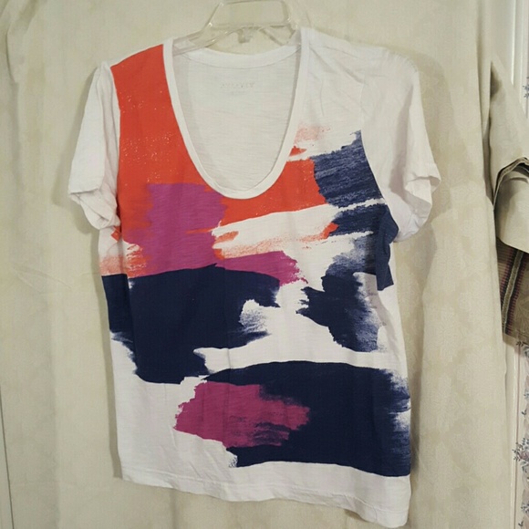 Ava & Viv scoop neck watercolor tee