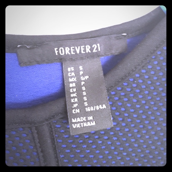Black and dark blue forever 21 dress