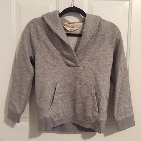 J.Crew gray pullover v-neck sweatshirt