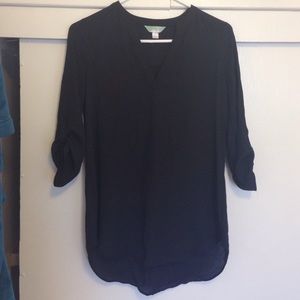 Black 3/4 sleeve blouse