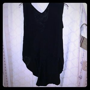 Lane Bryant cotton sleeveless hi-low tunic